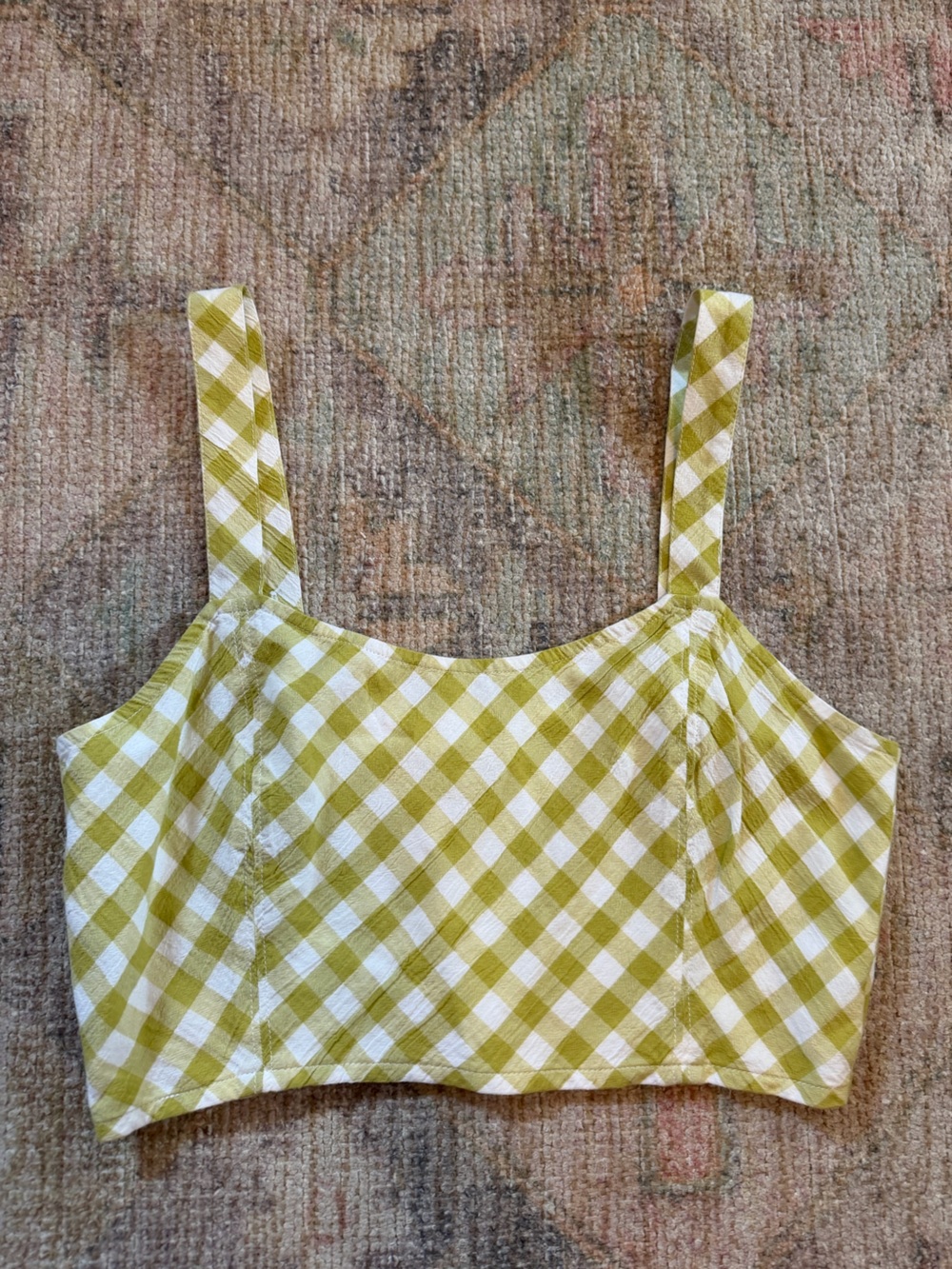 Aerie Green Gingham tank / crop top